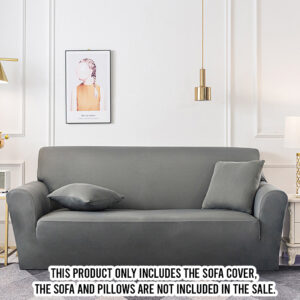 SOGA 1-Seater Grey Sofa Cover Couch Protector High Stretch Lounge Slipcover Home Decor, Home & Living, Home Decor, Sofa Covers, , ,  - NZ DEPOT 2