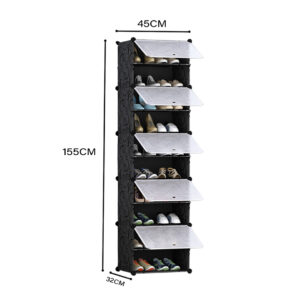 SOGA 10 Tier Shoe Rack Organizer Sneaker Footwear Storage Stackable Stand Cabinet Portable Wardrobe with Cover, Furniture, Storage & Shelving, Shoe Storage, , ,  - NZ DEPOT 2