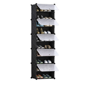 Soga 10 Tier Shoe Rack Organizer Sneaker Footwear Storage Stackable Stand Cabinet Portable Wardrobe With Cover Nz Depot - Nz Depot