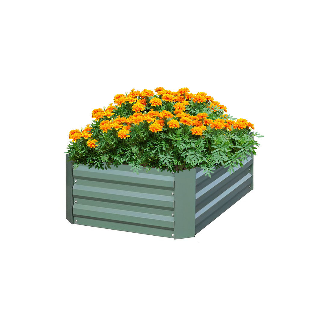 Soga 100Cm Square Galvanised Raised Garden Bed Vegetable Herb Flower Outdoor Planter Box, Garden, Tools &Amp; Hardware, Gardening &Amp; Lawn Care, Pots, Planters &Amp; Container Accessories, , ,  - Nz Depot 1