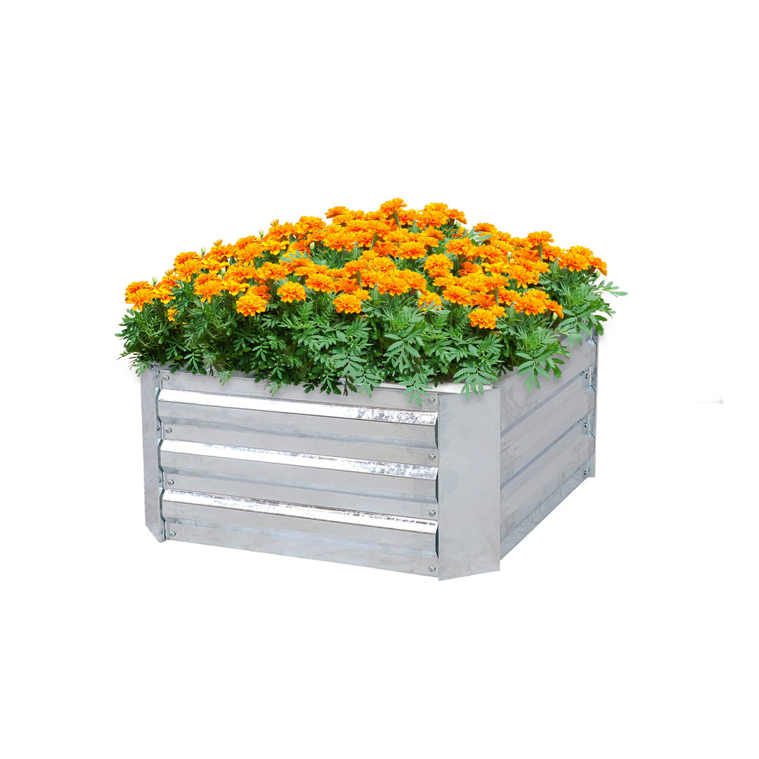 Soga 100Cm Square Galvanised Raised Garden Bed Vegetable Herb Flower Outdoor Planter Box, Garden, Tools &Amp; Hardware, Gardening &Amp; Lawn Care, Pots, Planters &Amp; Container Accessories, , ,  - Nz Depot 1