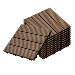 SOGA 11 pcs Dark Chocolate DIY Wooden Composite Decking Tiles Garden Outdoor Backyard Flooring Home Decor, Garden, Tools & Hardware, Gardening & Lawn Care, Artificial Grass, , ,  - NZ DEPOT 1