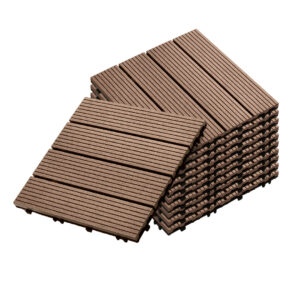 SOGA 11 pcs Light Chocolate DIY Wooden Composite Decking Tiles Garden Outdoor Backyard Flooring Home Decor, Garden, Tools & Hardware, Gardening & Lawn Care, Artificial Grass, , ,  - NZ DEPOT 1