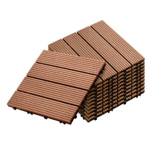 SOGA 11 pcs Red Brown DIY Wooden Composite Decking Tiles Garden Outdoor Backyard Flooring Home Decor, Garden, Tools & Hardware, Gardening & Lawn Care, Artificial Grass, , ,  - NZ DEPOT 1