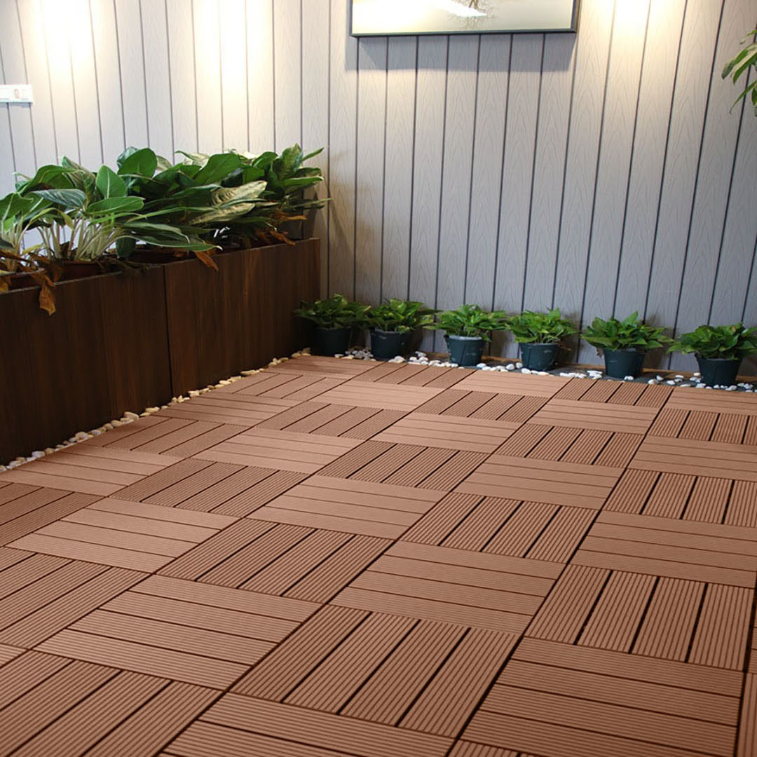 Soga 11 Pcs Red Brown Diy Wooden Composite Decking Tiles Garden Outdoor Backyard Flooring Home Decor, Garden, Tools &Amp; Hardware, Gardening &Amp; Lawn Care, Artificial Grass, , ,  - Nz Depot 10