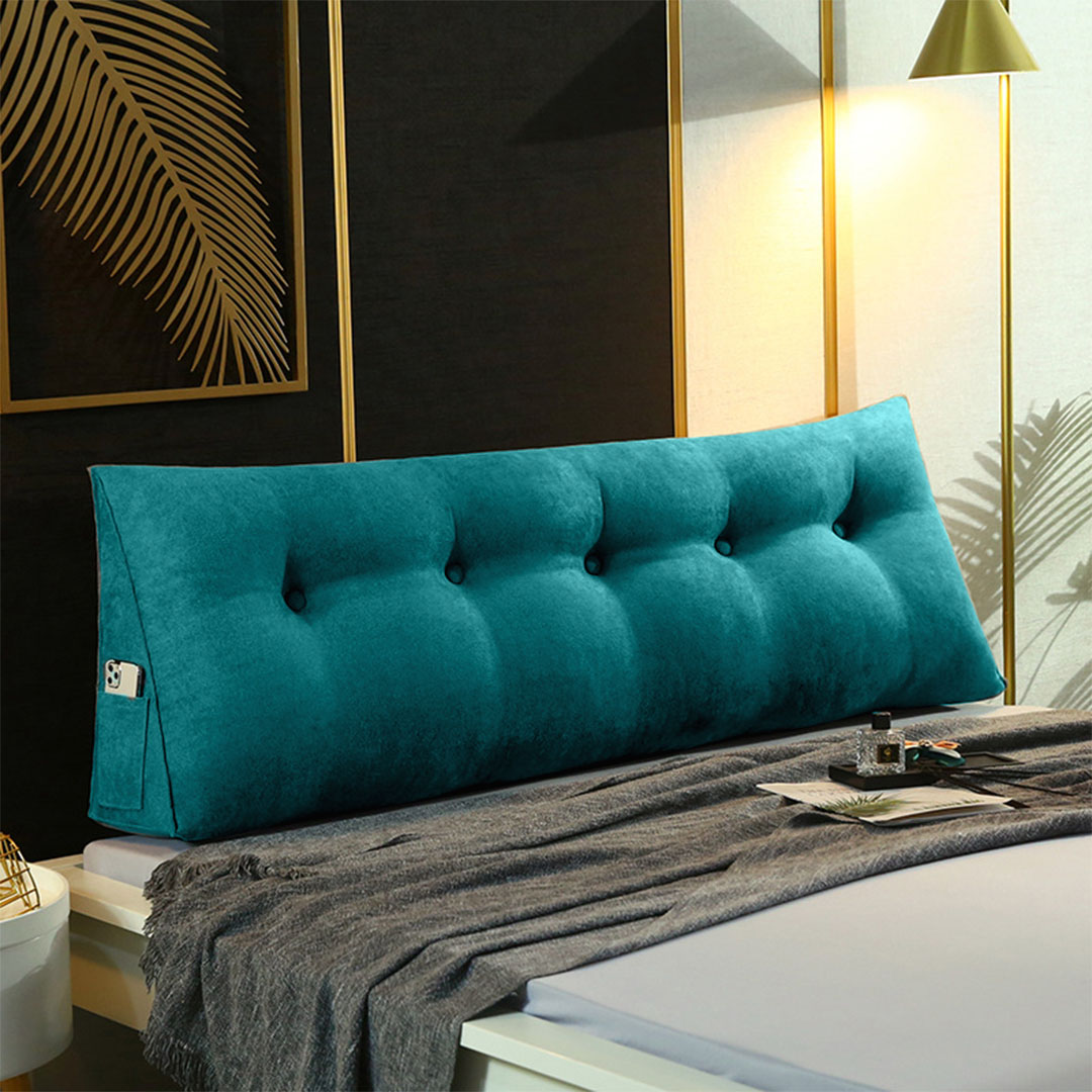 Soga 120Cm Blue Green Triangular Wedge Bed Pillow Headboard Backrest Bedside Tatami Cushion Home Decor, Furniture, Living Room Furniture, Occasional Chairs, , ,  - Nz Depot 9