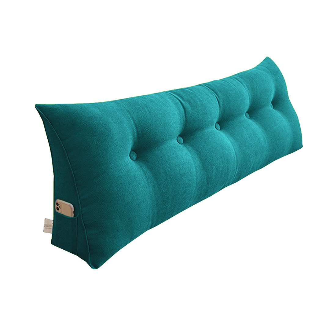 Soga 120Cm Blue Green Triangular Wedge Bed Pillow Headboard Backrest Bedside Tatami Cushion Home Decor, Furniture, Living Room Furniture, Occasional Chairs, , ,  - Nz Depot 1