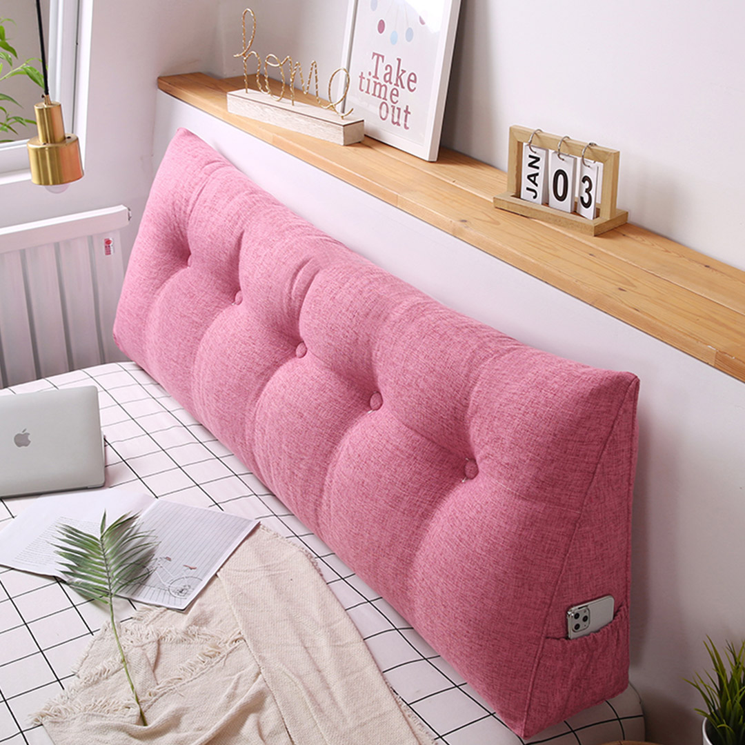 Soga 120Cm Pink Triangular Wedge Bed Pillow Headboard Backrest Bedside Tatami Cushion Home Decor, Furniture, Living Room Furniture, Occasional Chairs, , ,  - Nz Depot 10