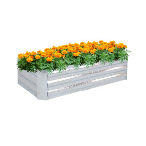 SOGA 120cm Rectangle Galvanised Raised Garden Bed Vegetable Herb Flower Outdoor Planter Box, Garden, Tools & Hardware, Gardening & Lawn Care, Pots, Planters & Container Accessories, , ,  - NZ DEPOT 1