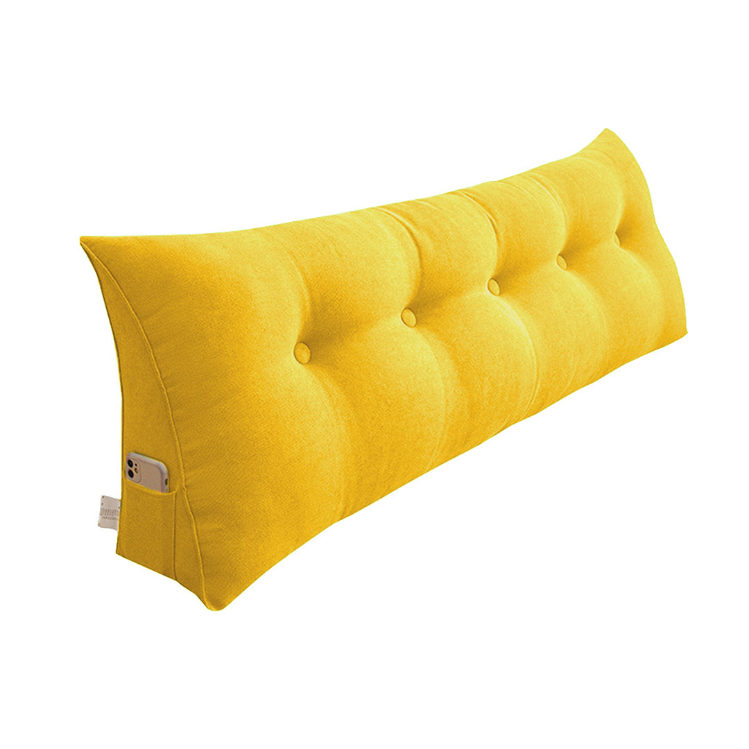 Soga 120Cm Yellow Triangular Wedge Bed Pillow Headboard Backrest Bedside Tatami Cushion Home Decor, Furniture, Living Room Furniture, Occasional Chairs, , ,  - Nz Depot 1