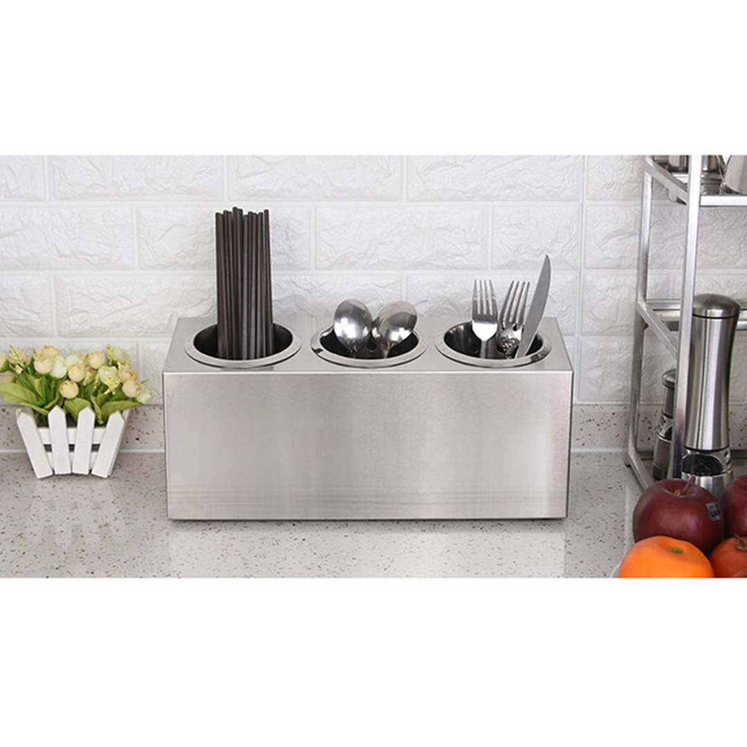 Soga 18/10 Stainless Steel Commercial Conical Utensils Cutlery Holder With 3 Holes, Home &Amp; Living, Kitchen &Amp; Dining, Tableware, Cutlery, ,  - Nz Depot 8