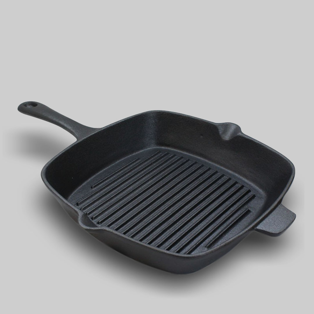 Soga 26Cm Square Ribbed Cast Iron Frying Pan Skillet Steak Sizzle Platter With Handle, Home &Amp; Living, Kitchen &Amp; Dining, Cookware, Frying Pans, ,  - Nz Depot 3