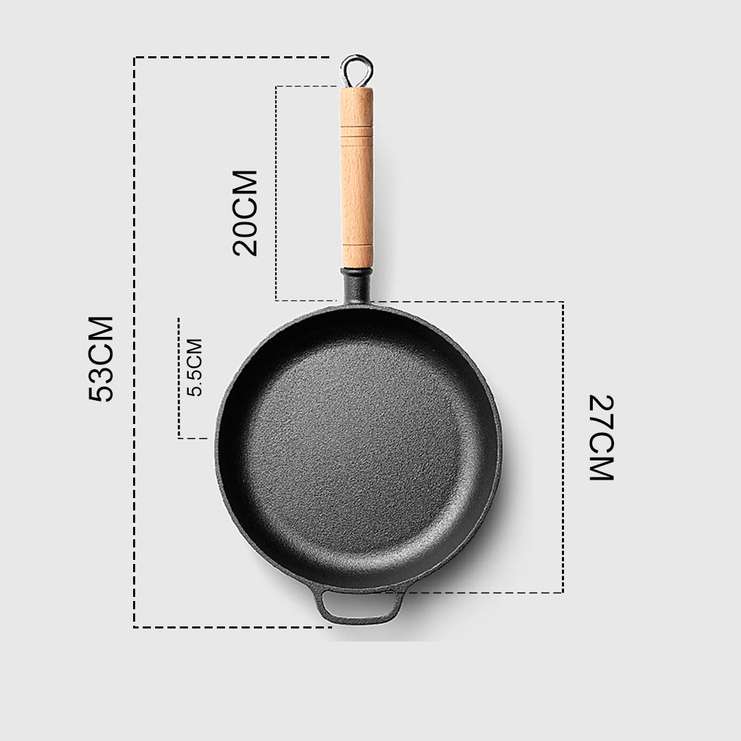 Soga 27Cm Round Cast Iron Frying Pan Skillet Steak Sizzle Platter With Helper Handle, Home &Amp; Living, Kitchen &Amp; Dining, Cookware, Frying Pans, ,  - Nz Depot 10