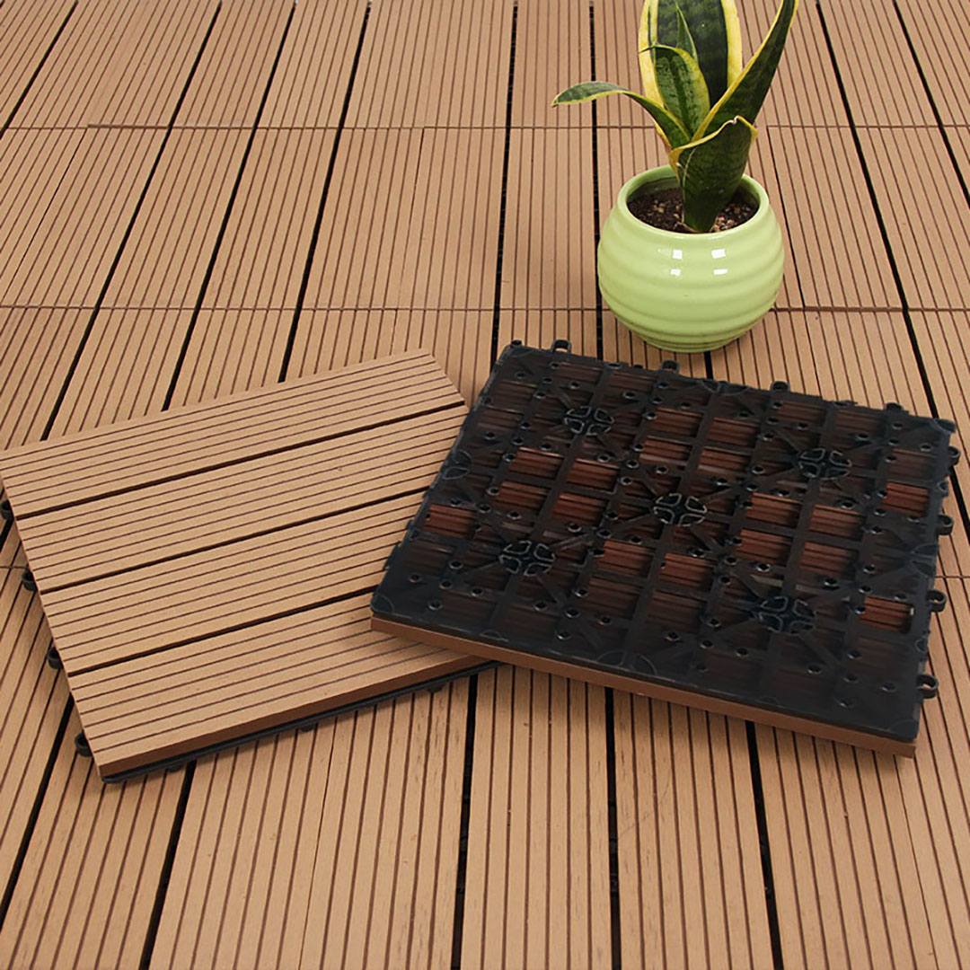 SOGA 2X 11 pcs Coffee DIY Wooden Composite Decking Tiles Garden Outdoor Backyard Flooring Home Decor, Garden, Tools & Hardware, Gardening & Lawn Care, Artificial Grass, , ,  - NZ DEPOT 5