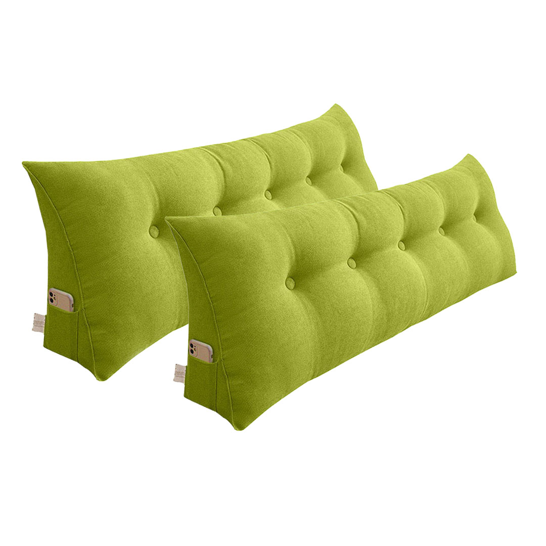 Soga 2X 150Cm Green Triangular Wedge Bed Pillow Headboard Backrest Bedside Tatami Cushion Home Decor, Furniture, Living Room Furniture, Occasional Chairs, , ,  - Nz Depot 1