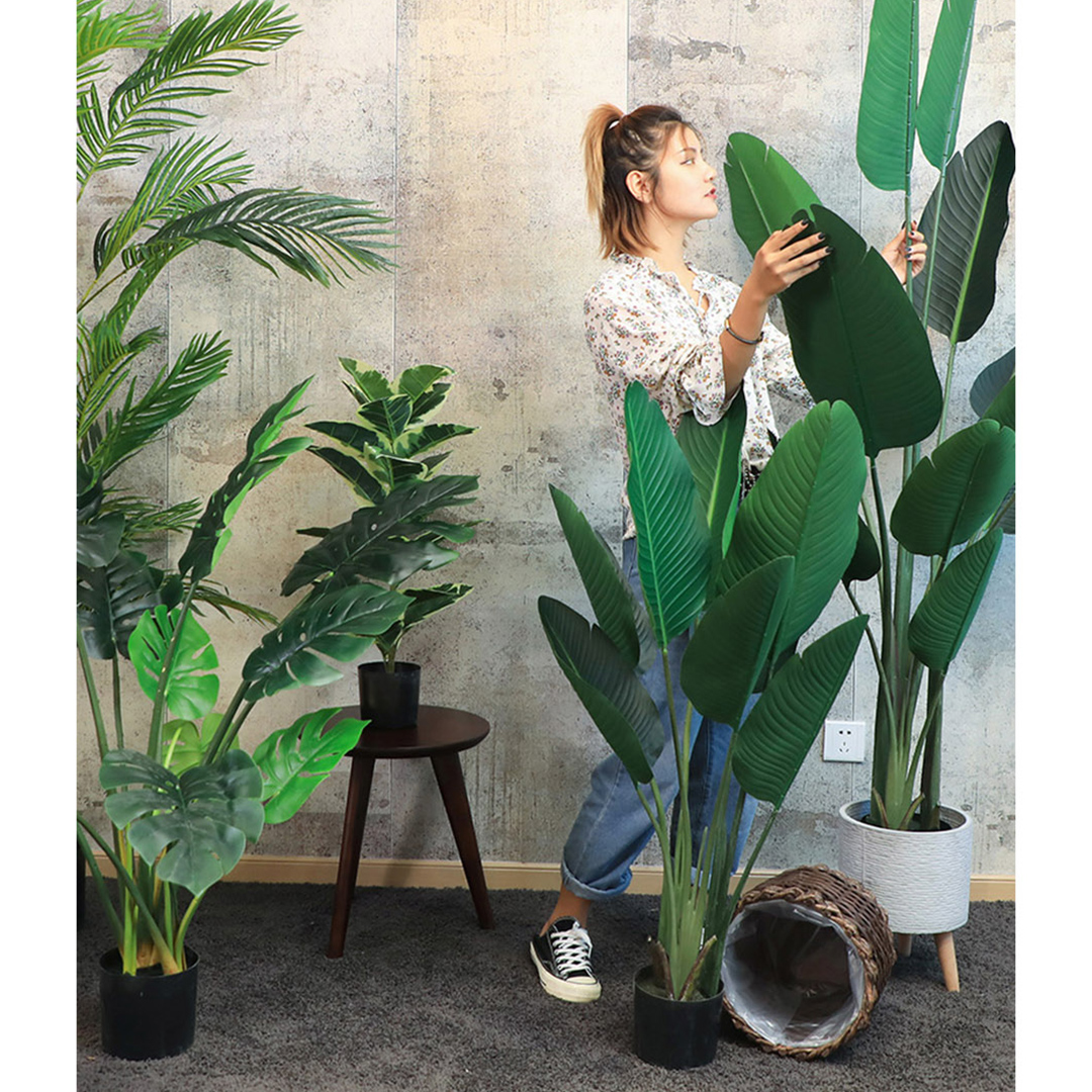 Soga 2X 180Cm Artificial Bird Of Paradise Plants Fake Tropical Palm Tree With 10 In Pot And Woven Seagrass Belly, Home Decor, Home &Amp; Living, Home Decor, Artificial Plants, , ,  - Nz Depot 10