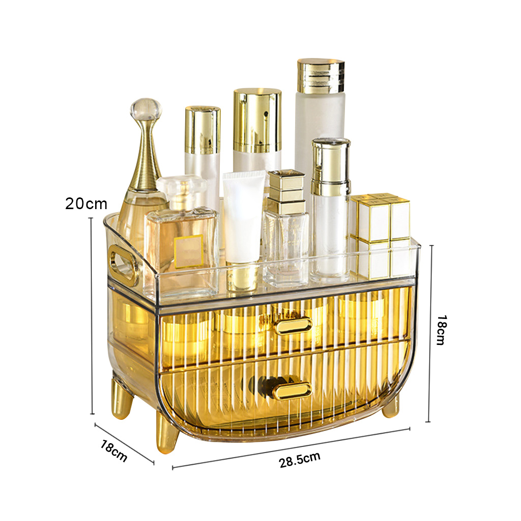 SOGA 2X 3 Tier Golden Yellow Multifunctional Countertop Cosmetic Storage Makeup Skincare Holder Jewelry Cabinet Bathroom Desk Drawer Vanity Organiser, Home, Bathroom, Bathroom Accessories, Bathroom Storage, ,  - NZ DEPOT 6