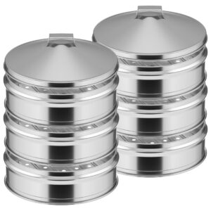 SOGA 2X 3 Tier Stainless Steel Steamers With Lid Work inside of Basket Pot Steamers 25cm, home & living, kitchen & dining, cookware, steamers, ,  - NZ DEPOT 1