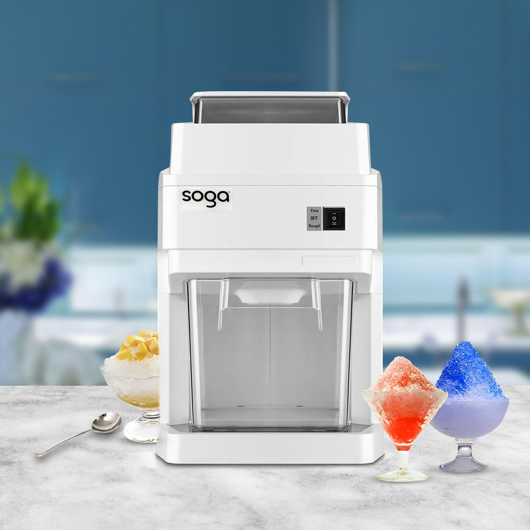 SOGA 2X 300 Watts Electric Ice Shaver Crusher Slicer Snow Cone Maker Commercial Tabletop Machine 120kgs/h White, Electronics & Appliances, Appliances, Small Kitchen Appliances, Specialty Appliances, Ice Maker,  - NZ DEPOT 5