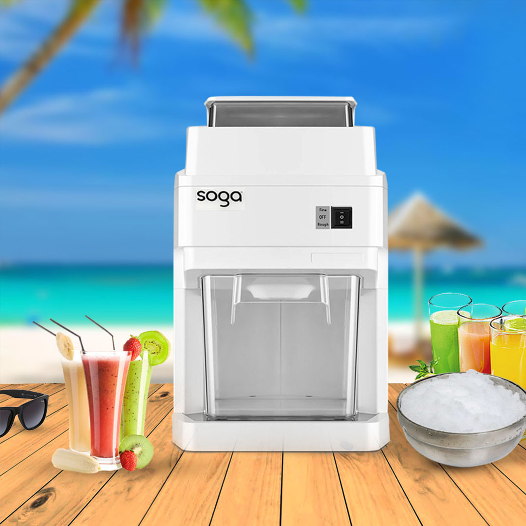 SOGA 2X 300 Watts Electric Ice Shaver Crusher Slicer Snow Cone Maker Commercial Tabletop Machine 120kgs/h White, Electronics & Appliances, Appliances, Small Kitchen Appliances, Specialty Appliances, Ice Maker,  - NZ DEPOT 6