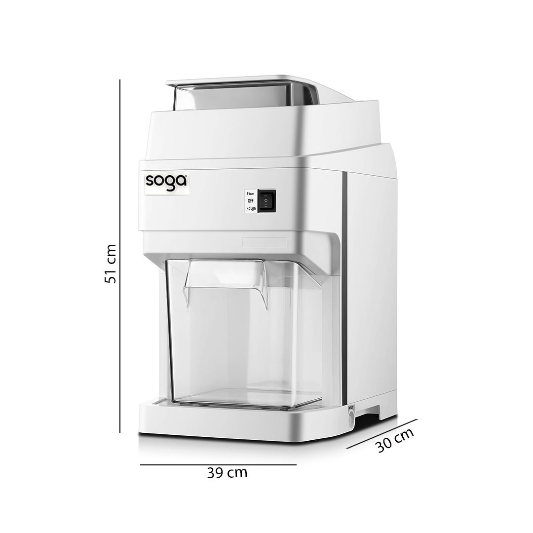 SOGA 2X 300 Watts Electric Ice Shaver Crusher Slicer Snow Cone Maker Commercial Tabletop Machine 120kgs/h White, Electronics & Appliances, Appliances, Small Kitchen Appliances, Specialty Appliances, Ice Maker,  - NZ DEPOT 8