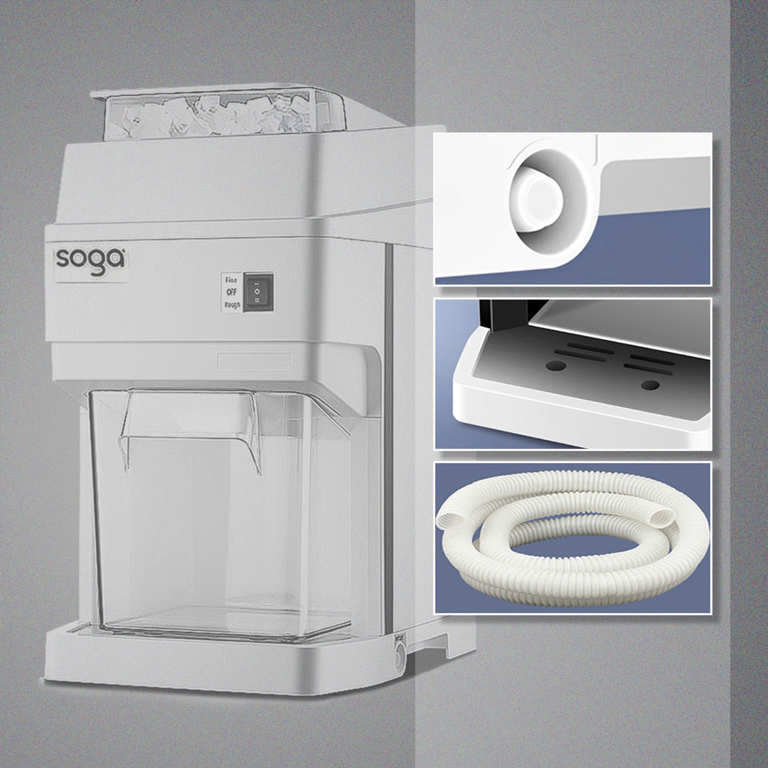 SOGA 2X 300 Watts Electric Ice Shaver Crusher Slicer Snow Cone Maker Commercial Tabletop Machine 120kgs/h White, Electronics & Appliances, Appliances, Small Kitchen Appliances, Specialty Appliances, Ice Maker,  - NZ DEPOT 10