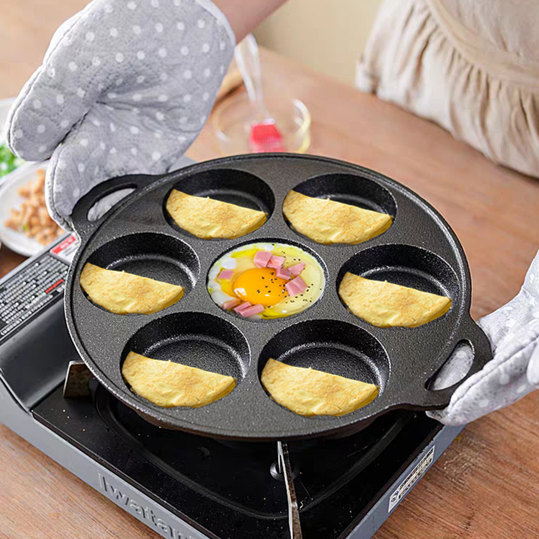 Soga 2X 31.5Cm Cast Iron Takoyaki Fry Pan Octopus Balls Maker 7 Hole Cavities Grill Mold, Home &Amp; Living, Kitchen &Amp; Dining, Cookware, Frying Pans, ,  - Nz Depot 10