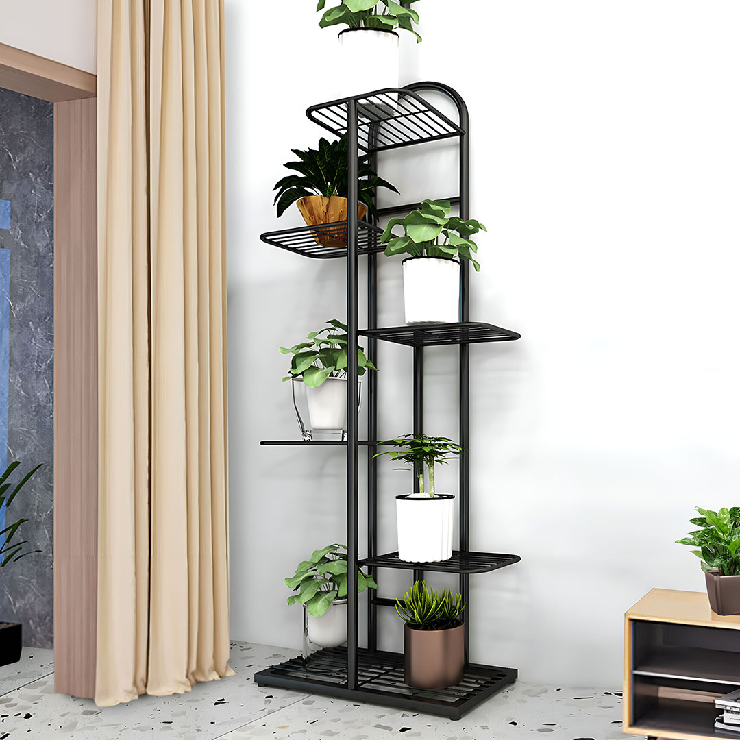 Soga 2X 4 Tier 5 Pots Black Metal Plant Stand Flowerpot Display Shelf Rack Indoor Home Office Decor, Home &Amp; Living, Home Decor, Indoor Pots, Planters And Plant Stands, , ,  - Nz Depot 4