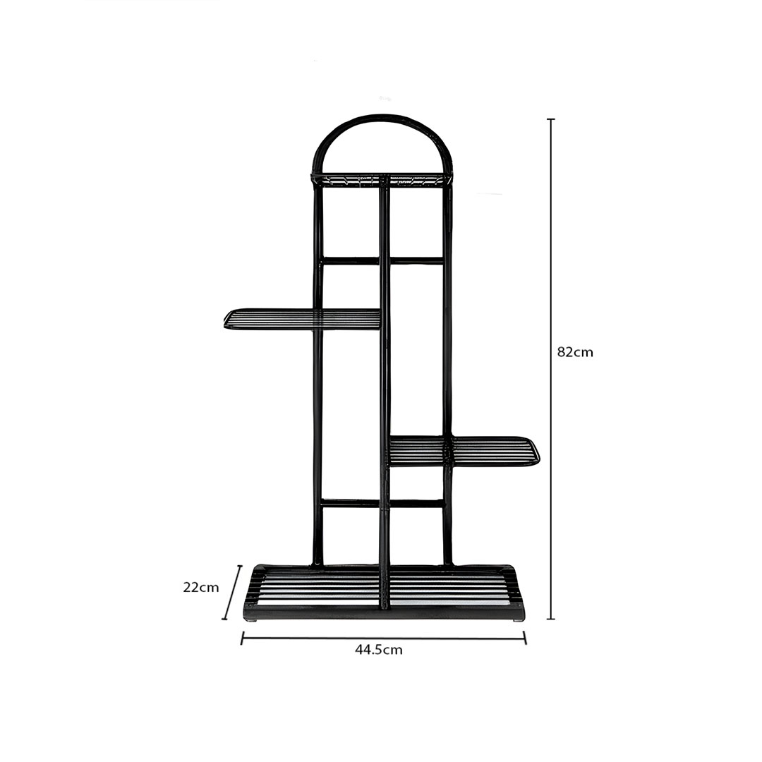 Soga 2X 4 Tier 5 Pots Black Metal Plant Stand Flowerpot Display Shelf Rack Indoor Home Office Decor, Home &Amp; Living, Home Decor, Indoor Pots, Planters And Plant Stands, , ,  - Nz Depot 5