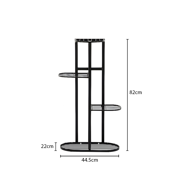 Soga 2X 4 Tier 5 Pots Black Metal Plant Rack Flowerpot Storage Display Stand Holder Home Garden Decor, Home &Amp; Living, Home Decor, Indoor Pots, Planters And Plant Stands, , ,  - Nz Depot 5