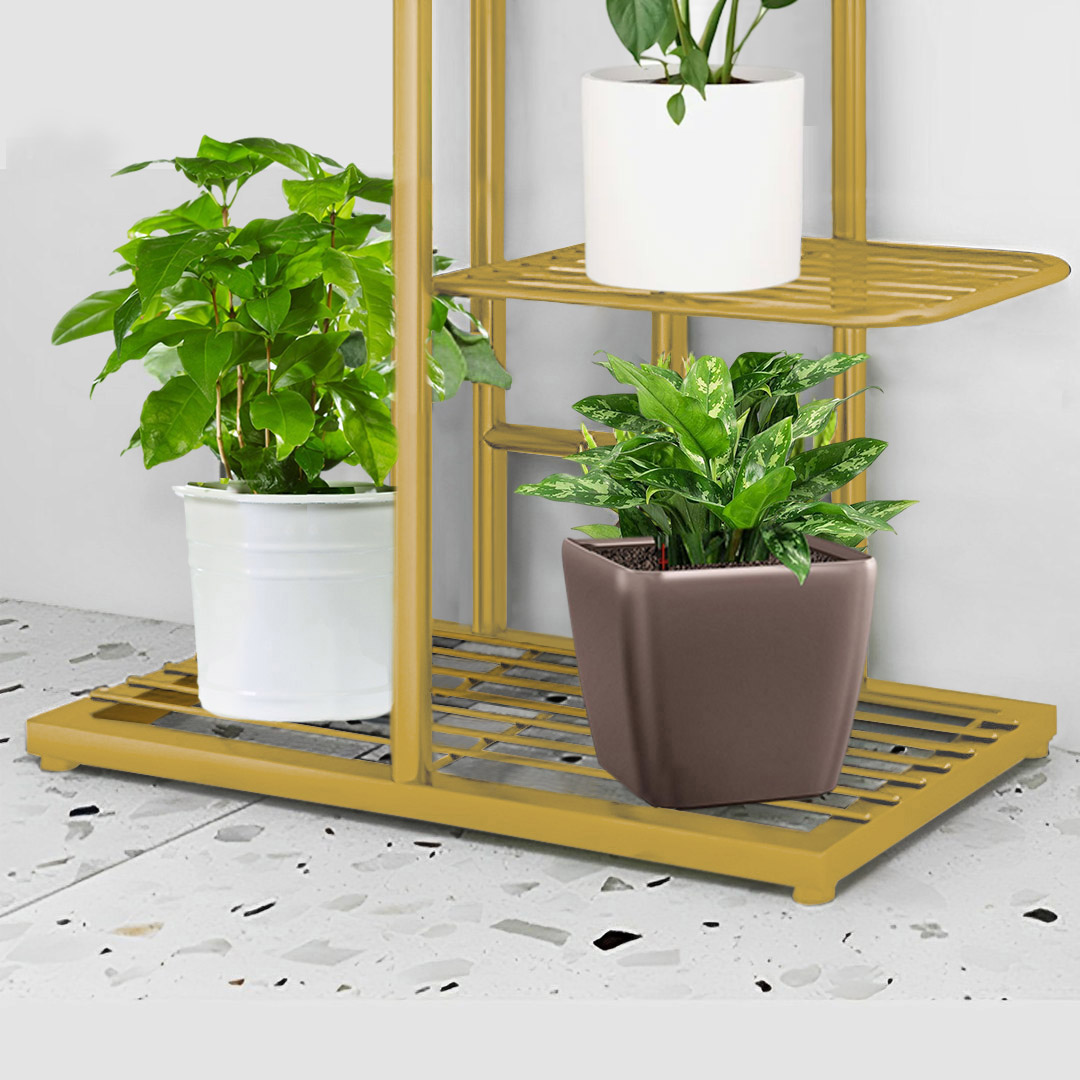 Soga 2X 4 Tier 5 Pots Gold Metal Plant Stand Flowerpot Display Shelf Rack Indoor Home Office Decor, Home &Amp; Living, Home Decor, Indoor Pots, Planters And Plant Stands, , ,  - Nz Depot 7