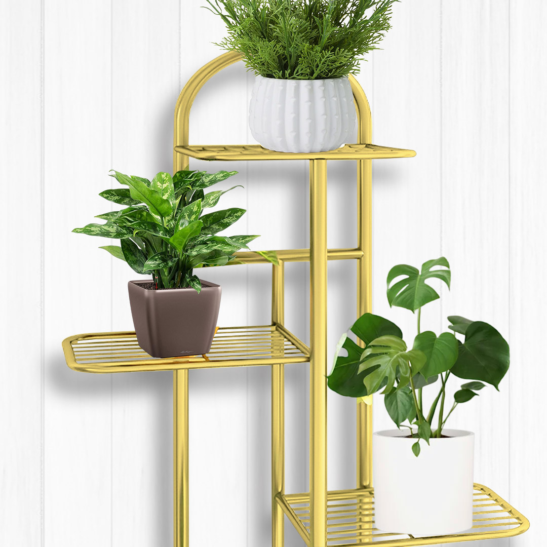 Soga 2X 4 Tier 5 Pots Gold Metal Plant Stand Flowerpot Display Shelf Rack Indoor Home Office Decor, Home &Amp; Living, Home Decor, Indoor Pots, Planters And Plant Stands, , ,  - Nz Depot 8