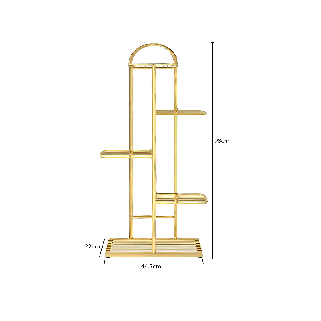 Soga 2X 5 Tier 6 Pots Gold Metal Plant Stand Flowerpot Display Shelf Rack Indoor Home Office Decor, Home &Amp; Living, Home Decor, Indoor Pots, Planters And Plant Stands, , ,  - Nz Depot 6