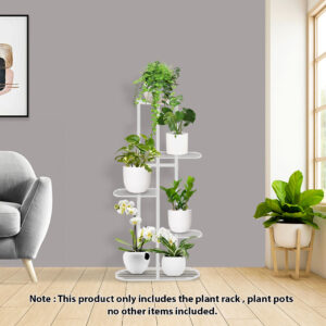 SOGA 2X 5 Tier 6 Pots White Metal Plant Rack Flowerpot Storage Display Stand Holder Home Garden Decor, Home & Living, Home Decor, Indoor Pots, Planters and Plant Stands, , ,  - NZ DEPOT 2