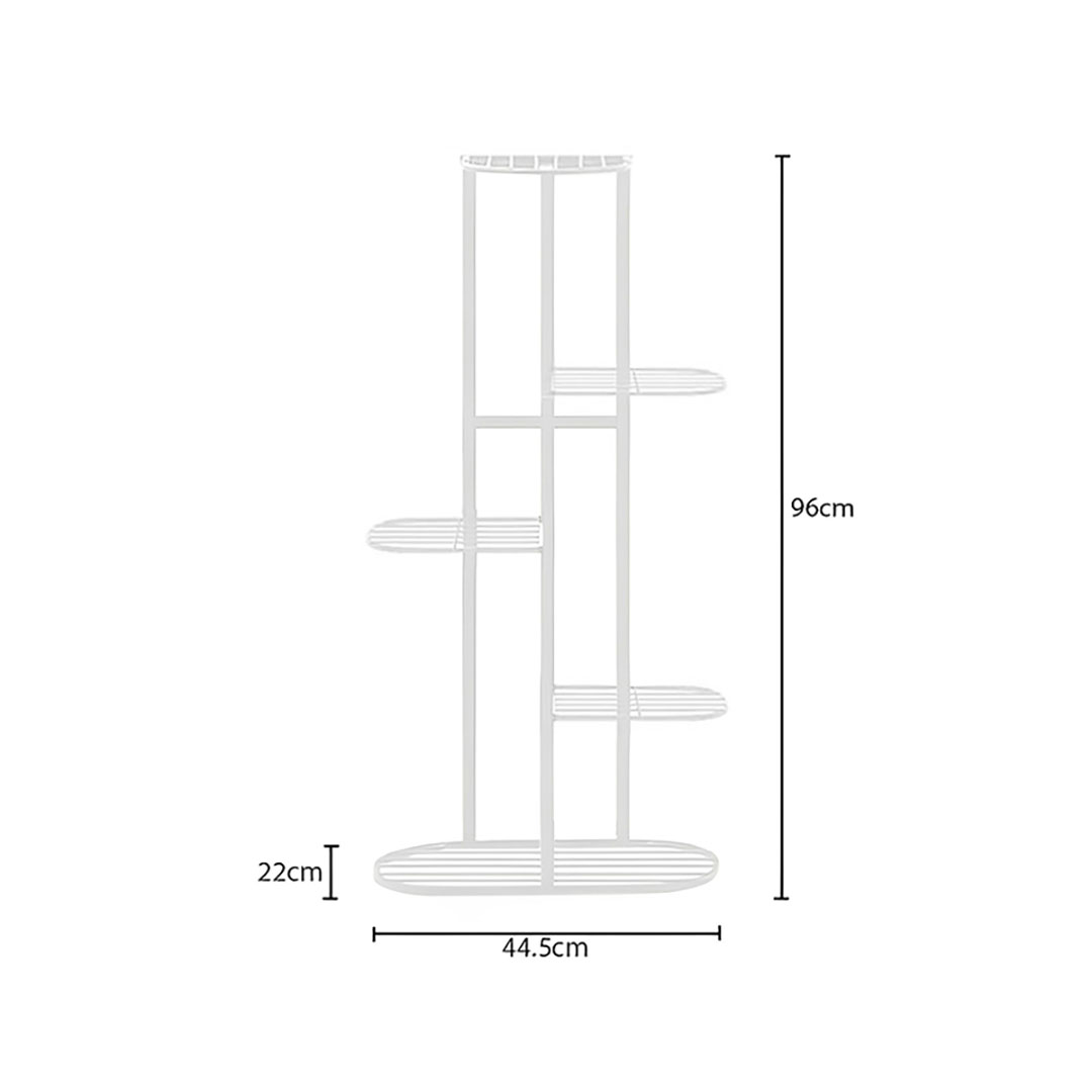 SOGA 2X 5 Tier 6 Pots White Metal Plant Rack Flowerpot Storage Display Stand Holder Home Garden Decor, Home & Living, Home Decor, Indoor Pots, Planters and Plant Stands, , ,  - NZ DEPOT 6