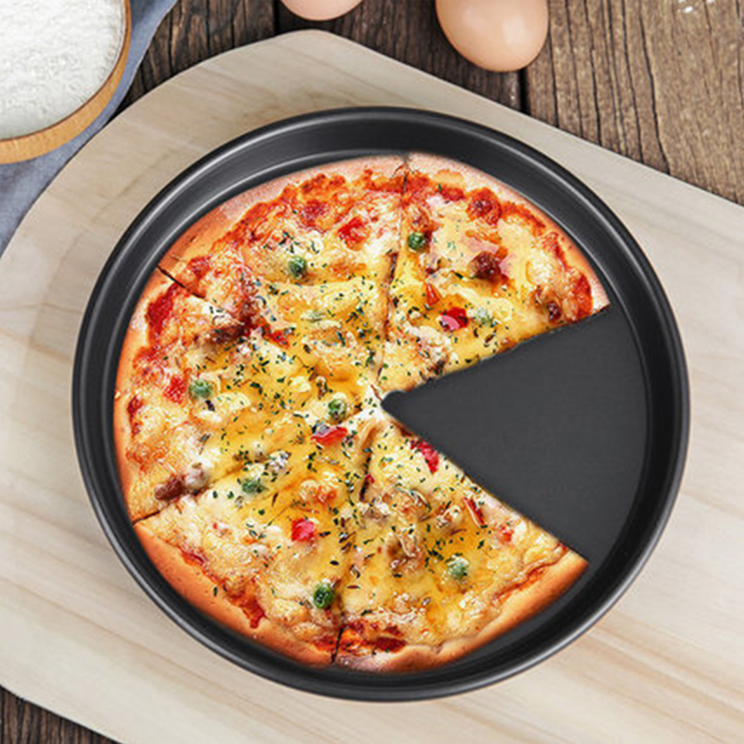 Soga 2X 7-Inch Round Black Steel Non-Stick Pizza Tray Oven Baking Plate Pan, Home &Amp; Living, Kitchen &Amp; Dining, Kitchen Tools &Amp; Utensils, Pasta &Amp; Pizza Tools, ,  - Nz Depot 10