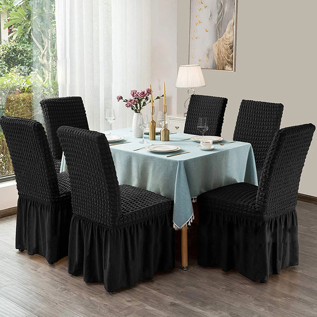 Soga 2X Black Chair Cover Seat Protector With Ruffle Skirt Stretch Slipcover Wedding Party Home Decor, Home &Amp; Living, Home Decor, Chair Covers, , ,  - Nz Depot 7