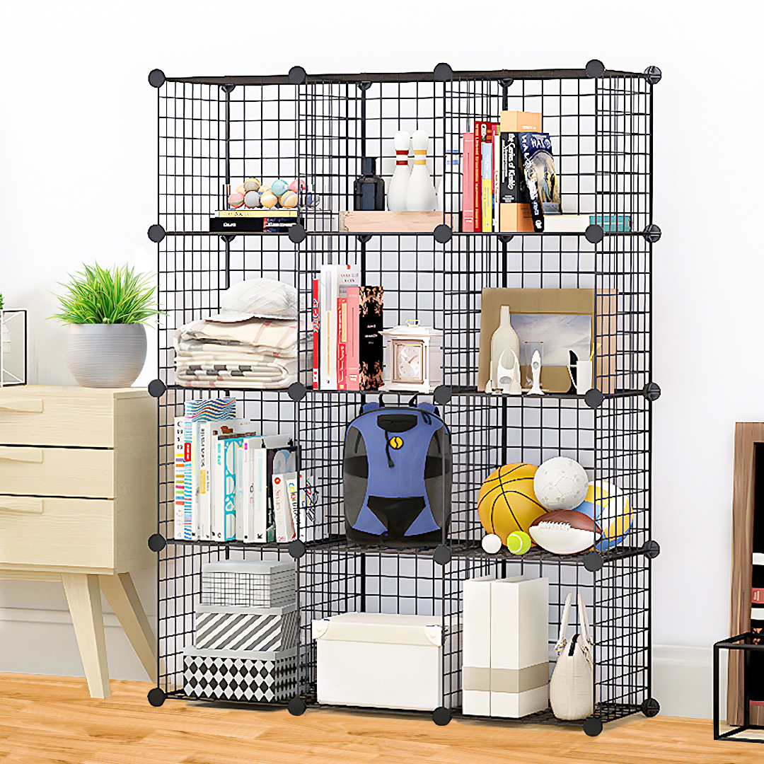 Soga 2X Black Portable 12-Cube Storage Organiser Foldable Diy Modular Grid Space Saving Shelf, Furniture, Storage &Amp; Shelving, Home Storage, , ,  - Nz Depot 3