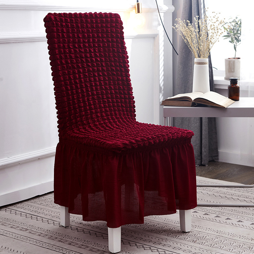 Soga 2X Burgundy Chair Cover Seat Protector With Ruffle Skirt Stretch Slipcover Wedding Party Home Decor, Home &Amp; Living, Home Decor, Chair Covers, , ,  - Nz Depot 3