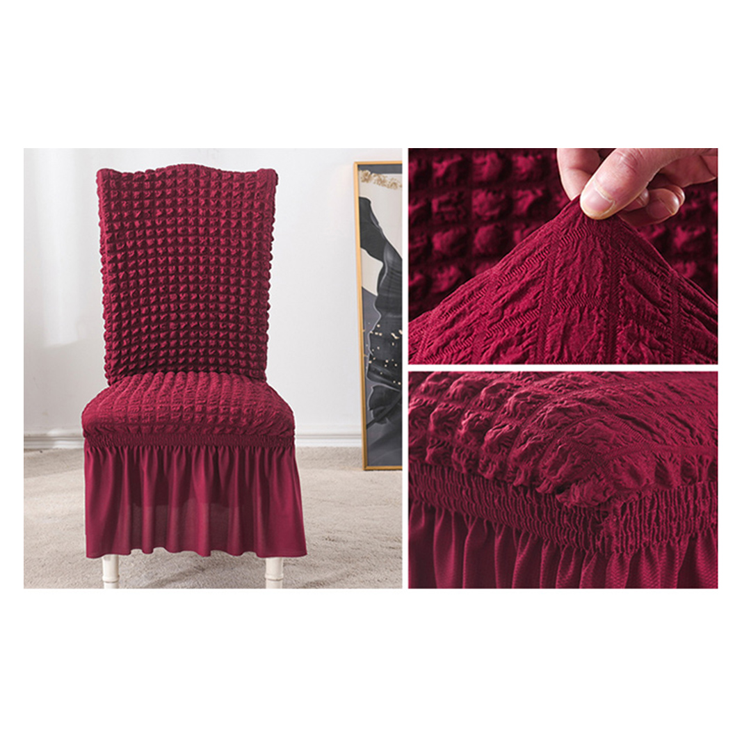 Soga 2X Burgundy Chair Cover Seat Protector With Ruffle Skirt Stretch Slipcover Wedding Party Home Decor, Home &Amp; Living, Home Decor, Chair Covers, , ,  - Nz Depot 5