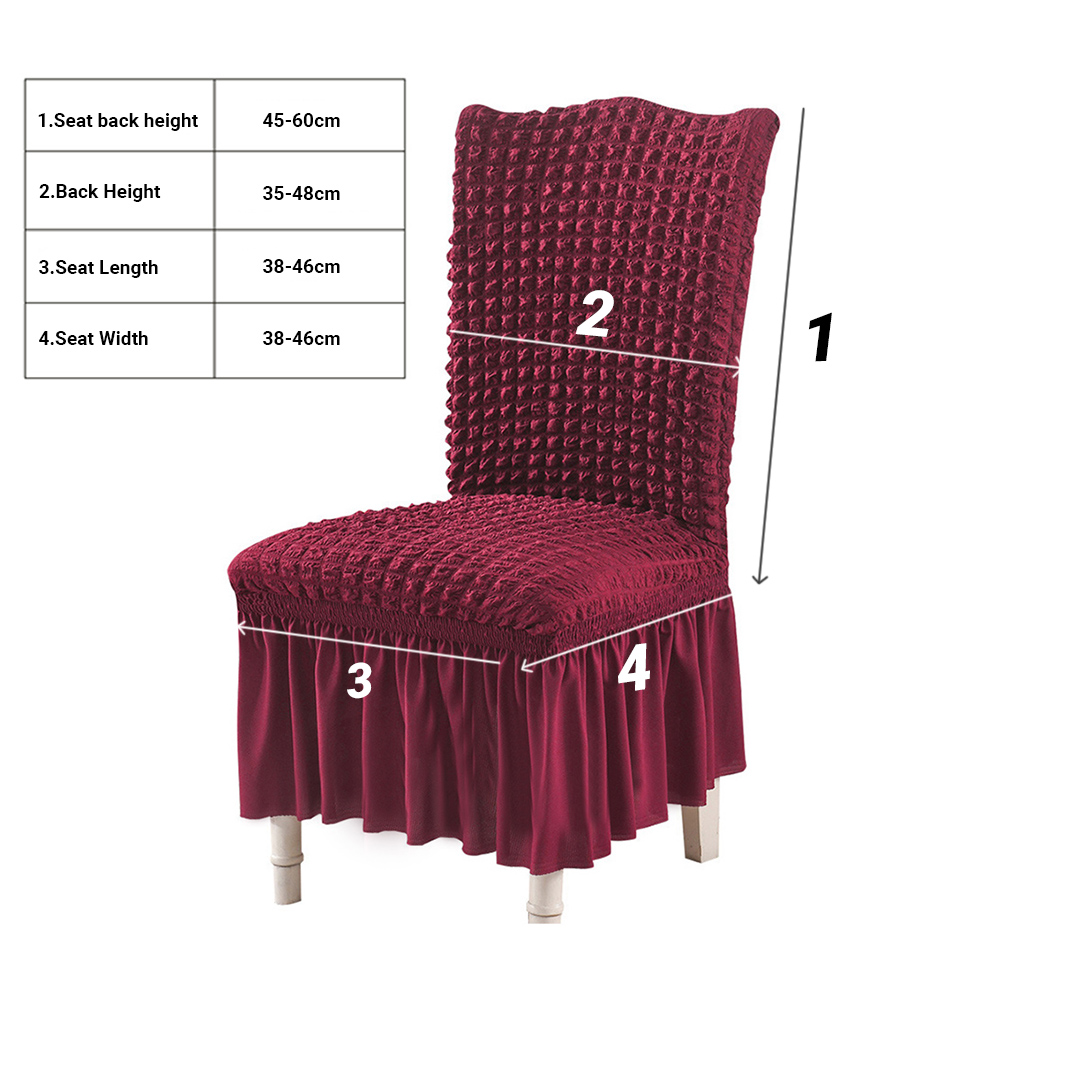 Soga 2X Burgundy Chair Cover Seat Protector With Ruffle Skirt Stretch Slipcover Wedding Party Home Decor, Home &Amp; Living, Home Decor, Chair Covers, , ,  - Nz Depot 6