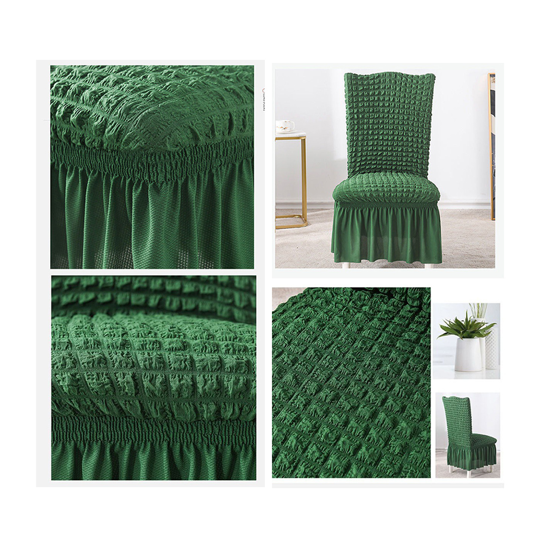 SOGA 2X Dark Green Chair Cover Seat Protector with Ruffle Skirt Stretch Slipcover Wedding Party Home Decor, Home, Bed Linen, Throws And Blankets, Blankets, ,  - NZ DEPOT 5