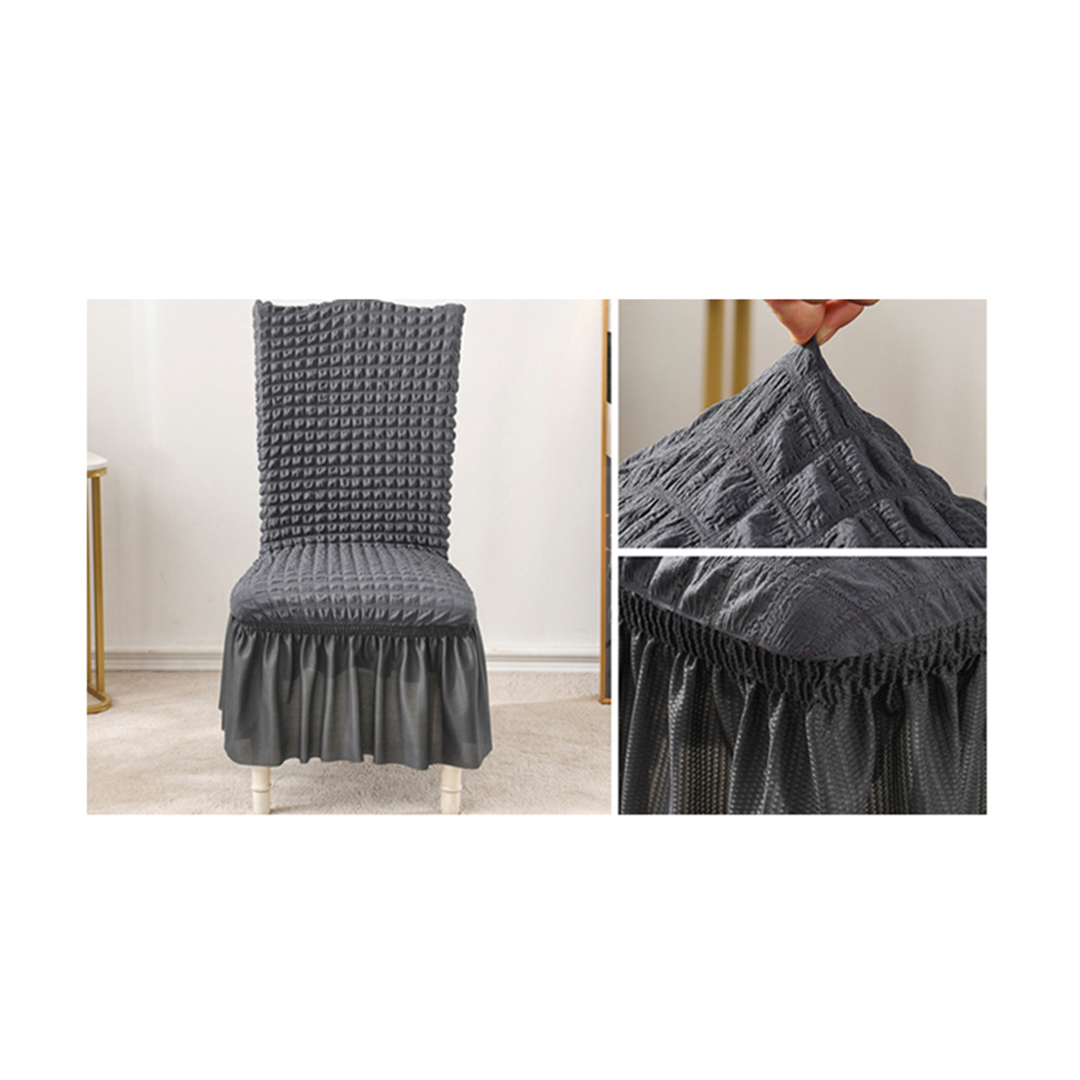 Soga 2X Dark Grey Chair Cover Seat Protector With Ruffle Skirt Stretch Slipcover Wedding Party Home Decor, Home &Amp; Living, Home Decor, Chair Covers, , ,  - Nz Depot 6