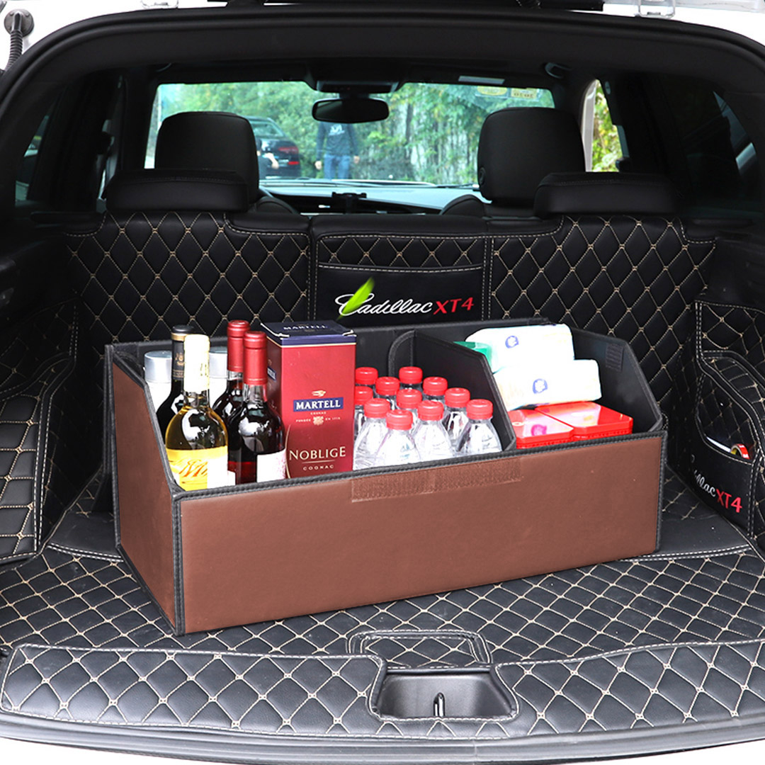 Soga 2X Leather Car Boot Collapsible Foldable Trunk Cargo Organizer Portable Storage Box Coffee Large, Garden, Tools &Amp; Hardware, Automotive Parts &Amp; Accessories, Accessories &Amp; Car Care, Interior Accessories, ,  - Nz Depot 10