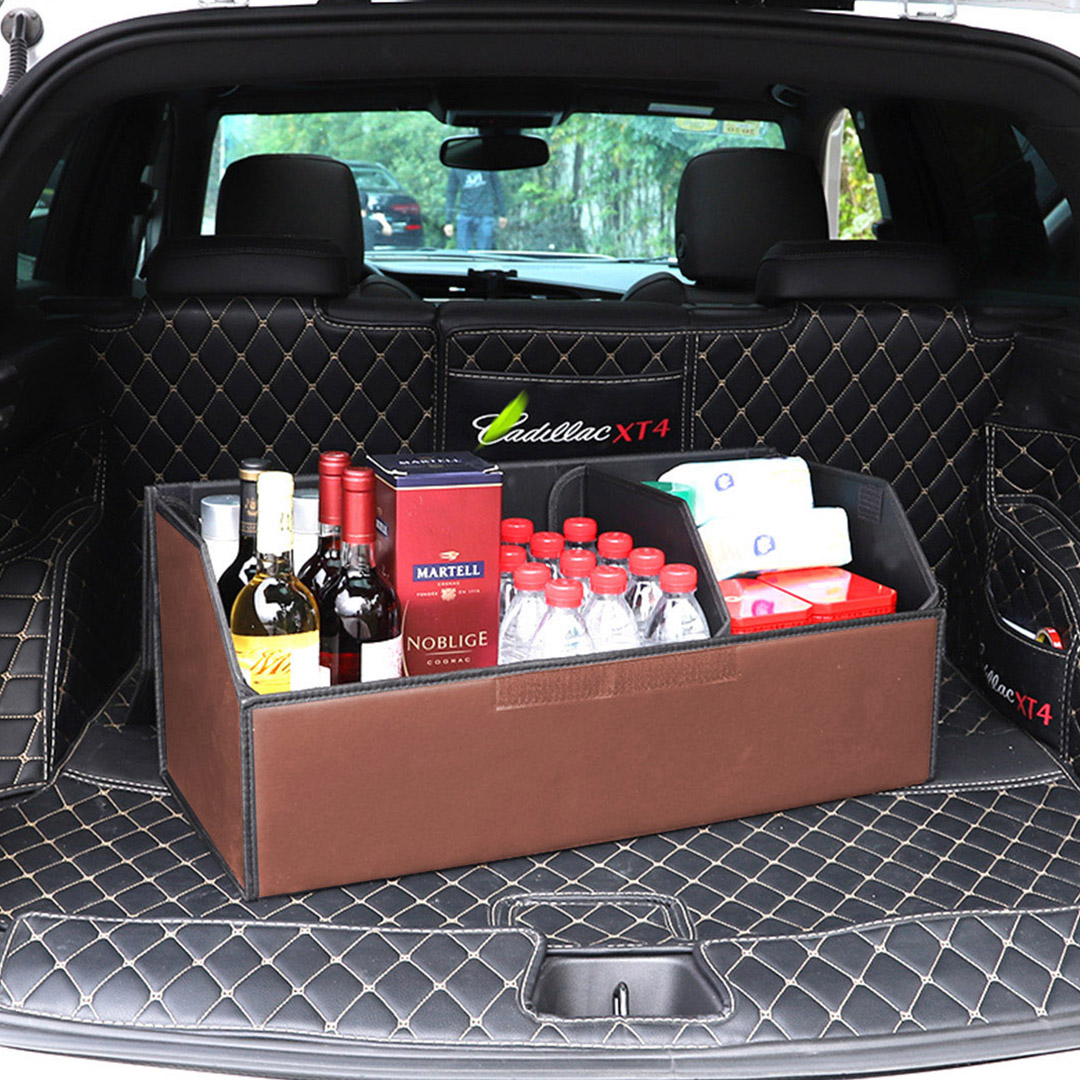 Soga 2X Leather Car Boot Collapsible Foldable Trunk Cargo Organizer Portable Storage Box Coffee Medium, Garden, Tools &Amp; Hardware, Automotive Parts &Amp; Accessories, Accessories &Amp; Car Care, Interior Accessories, ,  - Nz Depot 10