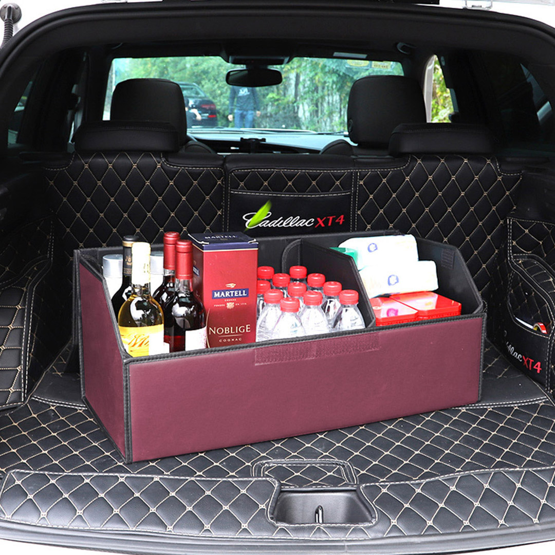 Soga 2X Leather Car Boot Collapsible Foldable Trunk Cargo Organizer Portable Storage Box Red Large, Garden, Tools &Amp; Hardware, Automotive Parts &Amp; Accessories, Accessories &Amp; Car Care, Interior Accessories, ,  - Nz Depot 10