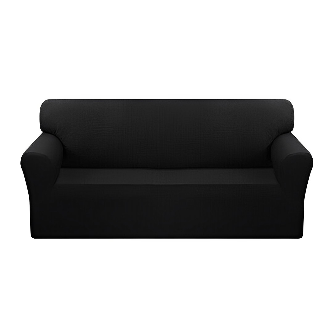 SOGA 3-Seater Black Sofa Cover Couch Protector High Stretch Lounge Slipcover Home Decor, Home & Living, Home Decor, Sofa Covers, ,  - NZ DEPOT 1