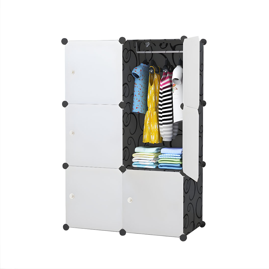 Soga 3 Tier 6-Cube Portable Wardrobe Divide-Grid Modular Storage Organiser Foldable Closet, Home &Amp; Living, Bedroom, Bedroom Storage Solutions, Other, ,  - Nz Depot 1