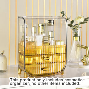 SOGA 3 Tier Golden Yellow Multifunctional Countertop Cosmetic Storage Makeup Perfume Skincare Display Stand Shelf Drawer Type Organiser, Home, Bathroom, Bathroom Accessories, Bathroom Storage, ,  - NZ DEPOT 2