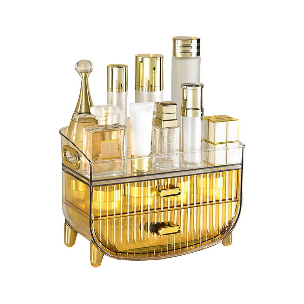 Soga 3 Tier Golden Yellow Multifunctional Countertop Cosmetic Storage Makeup Skincare Holder Jewelry Cabinet Bathroom Desk Drawer Vanity Organiser, Home, Bathroom, Bathroom Accessories, Bathroom Storage, ,  - Nz Depot 1